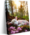 Jesus and Lamb Canvas Wall Art 24x30 in - Heartwarming Christian Print