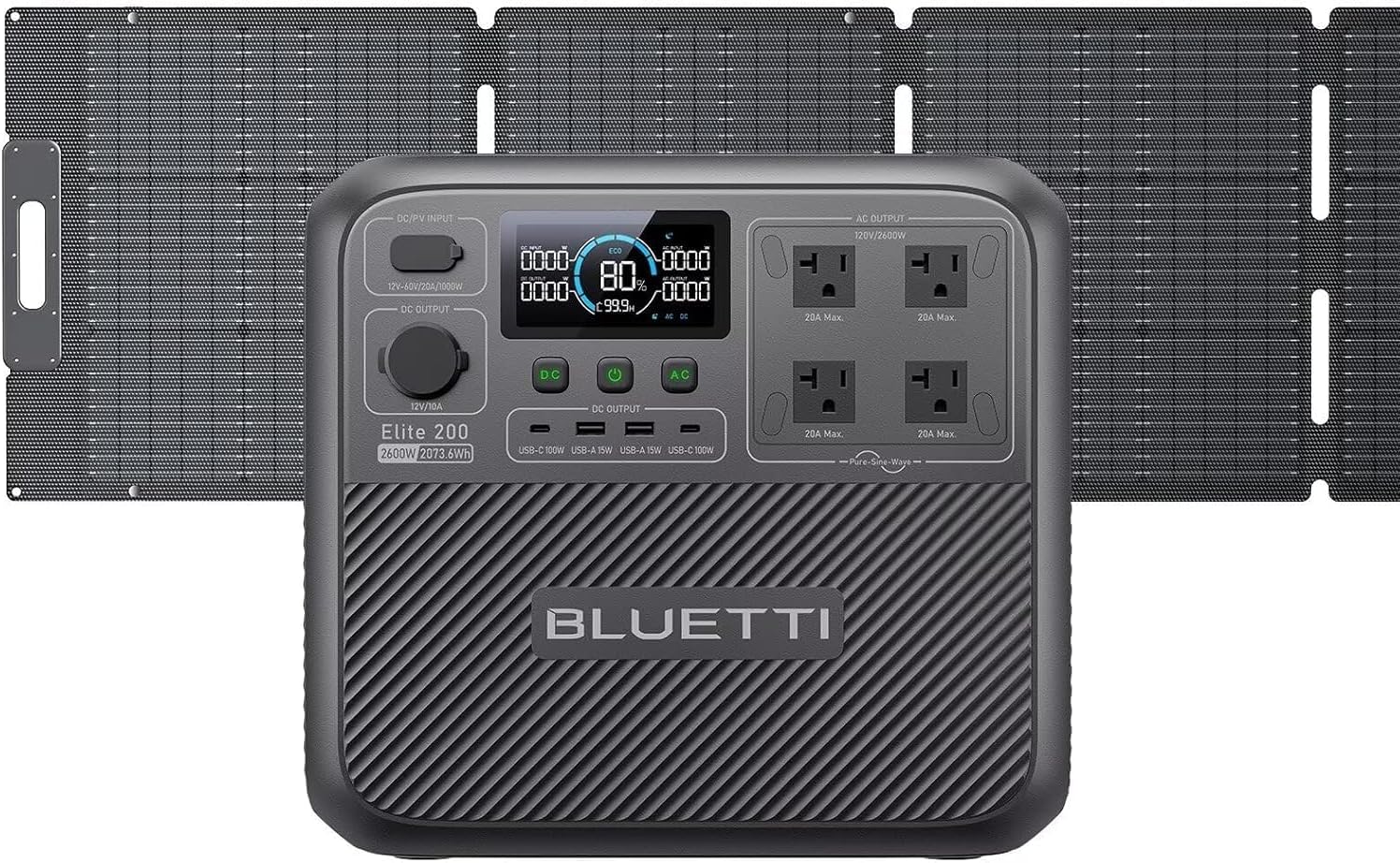BLUETTI Elite 200 V2: 2,073.6Wh Solar Generator