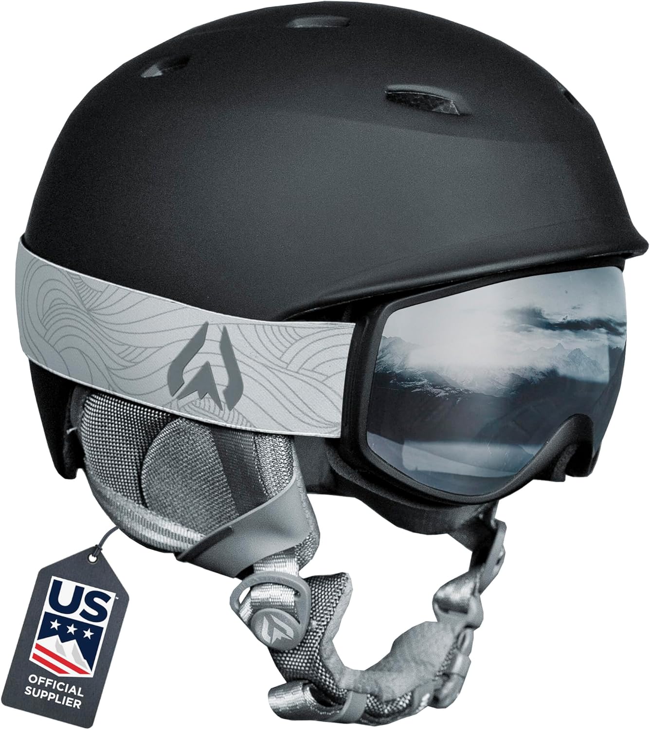 Kids Ski Helmet & Goggles Combo - US Ski Team Supplier