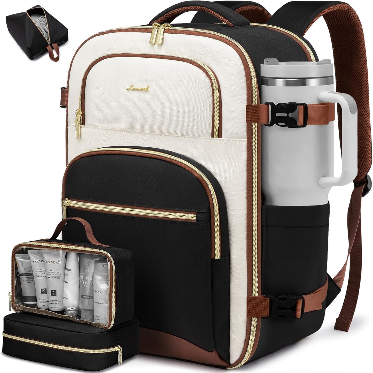 LOVEVOOK Travel Essentials Carry on Backpack for Women 50L
