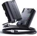 llano LP-E6NH 2400mAh Battery 2-Pack - USB-C Fast Charging