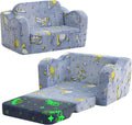 Folding Toddler Chair Glow-in-the-Dark Soft Plush Kids Sofa - Comfy