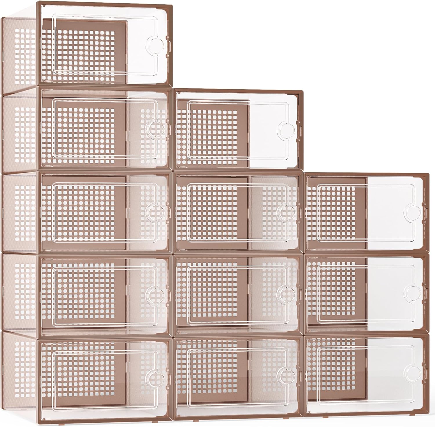 Kuject X-Large Shoe Storage Boxes Organizers for Closet 12 Pack