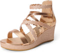 DREAM PAIRS Girls Wedge Sandals Flatform Open Toe Platform Sandals