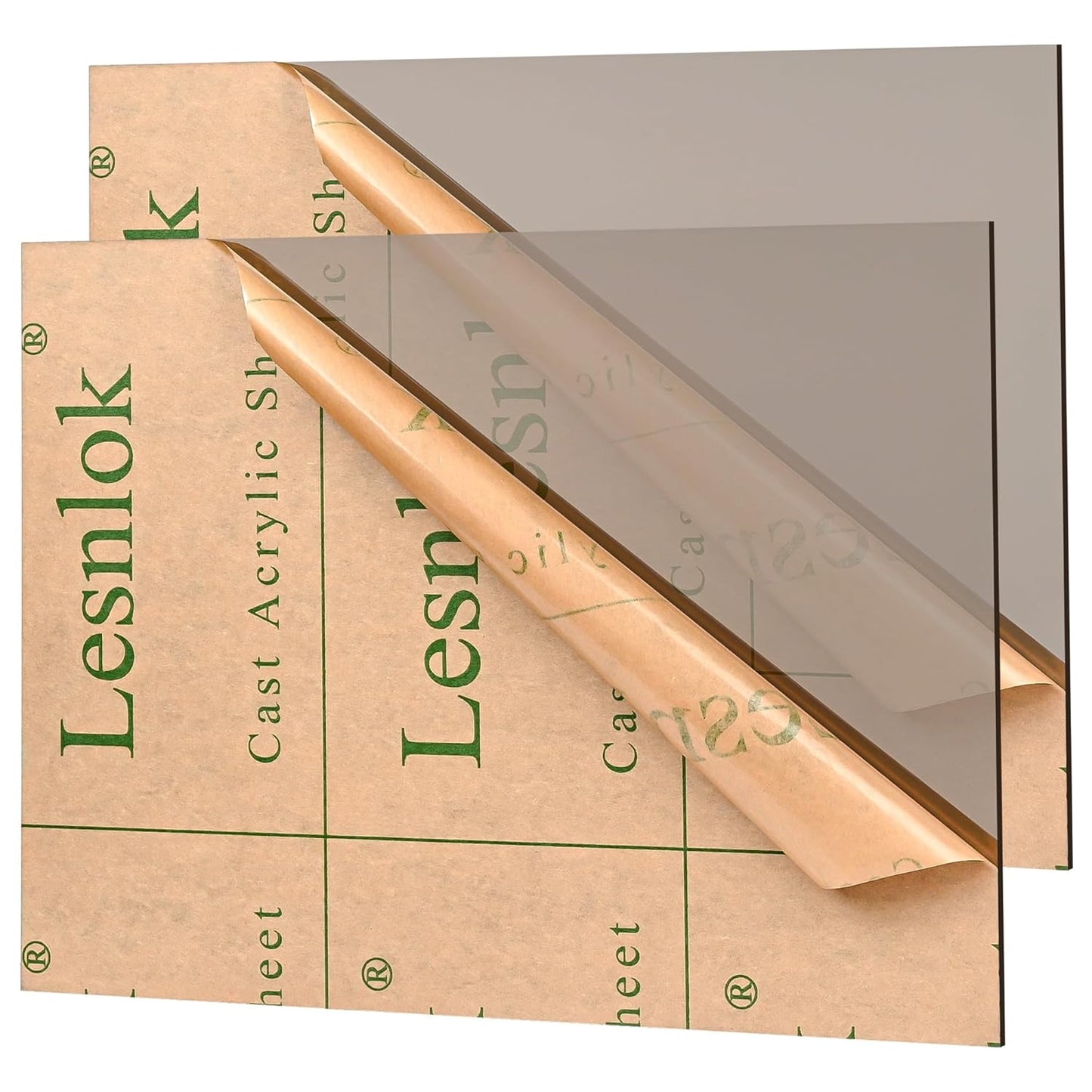Lesnlok Gray Acrylic Sheets 1/8 inch Thick for Craft Projects
