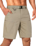 Mens Cargo Hiking Shorts with Nylon Belt - Quick Dry, UPF 50