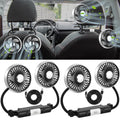 2 Pcs Car Fan for Backseat Dual 360 Rotatable USB Fans - Rear Cooling