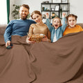 Pre-Washed Cotton Waffle Weave Family Blanket Oversized King 120in x