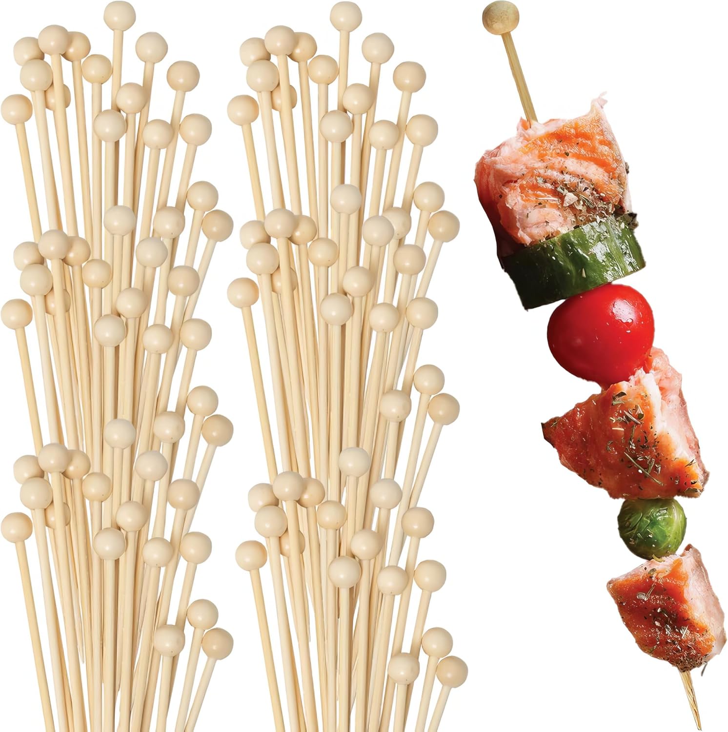 Bamboo Party Picks - Eco-Friendly Skewers for Charcuterie & Cocktails