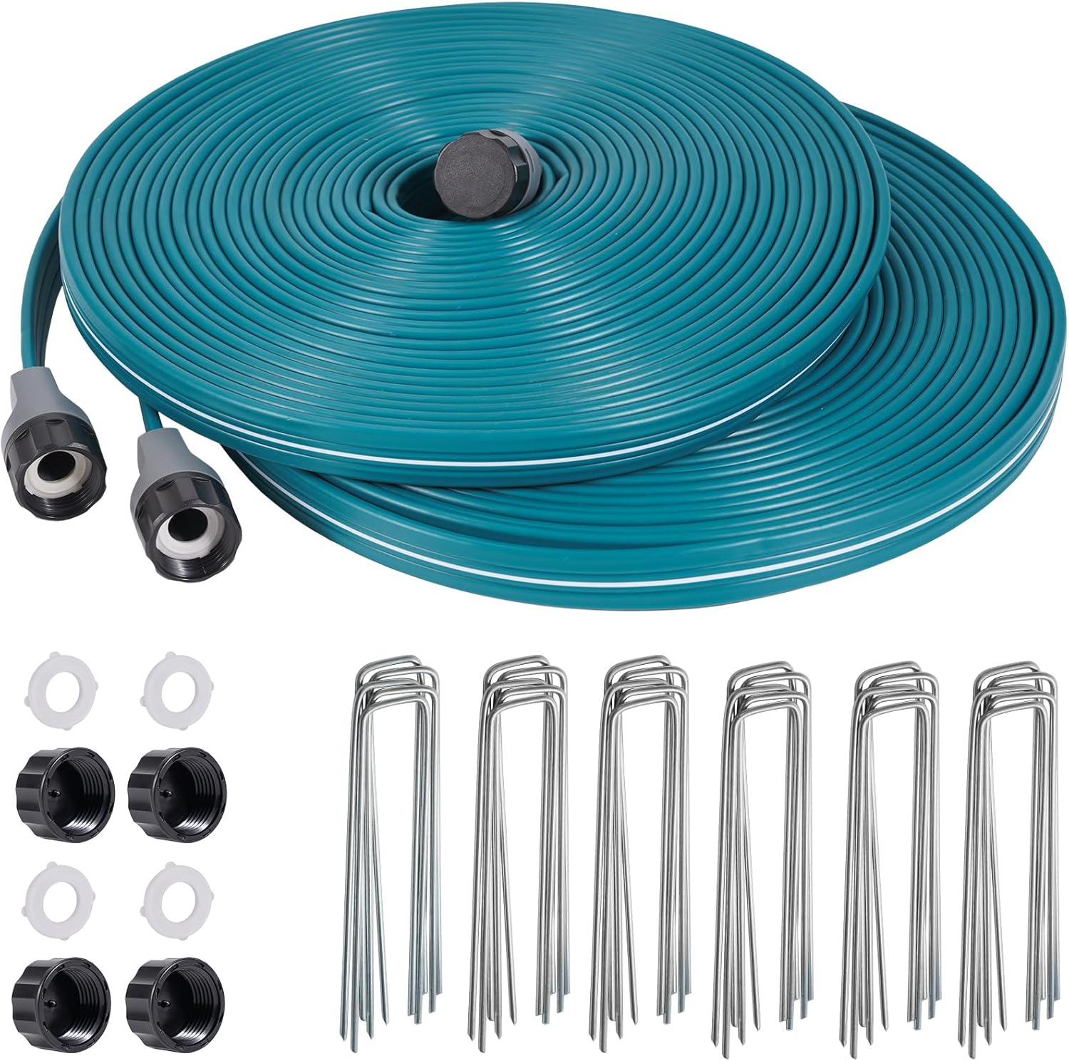 LINEX Sprinkler Soaker Hose 50 ft 2 Pack for Efficient Watering