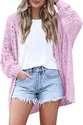 Lightweight Crochet Cardigan for Women - Oversized Open Front Knit be