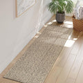 LEEVAN Hallway Runner Rug 2.6ft x 8ft - Washable Natural Braided