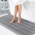 Thick Bathroom Rug 47x24 - Plush Chenille Bath Mat for Comfort