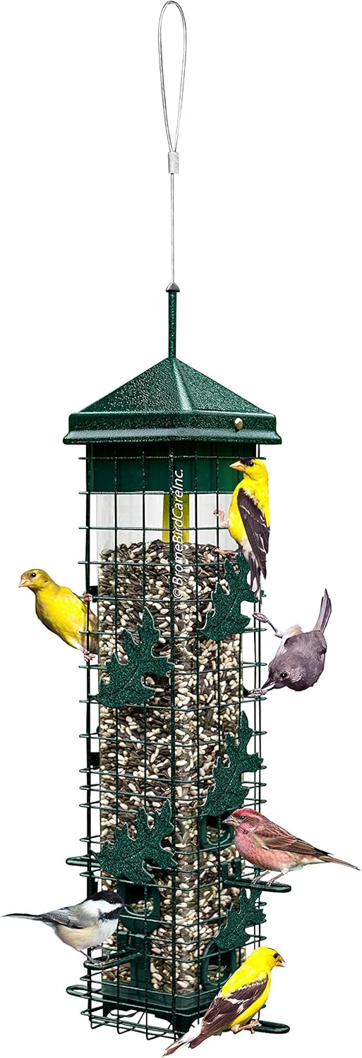 Woodlink Squirrel-Proof Bird Feeder with 6 Ports and Baffle