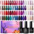 Beetles Halloween Gel Polish Set 39Pcs Red Burgundy Blue Green Nude