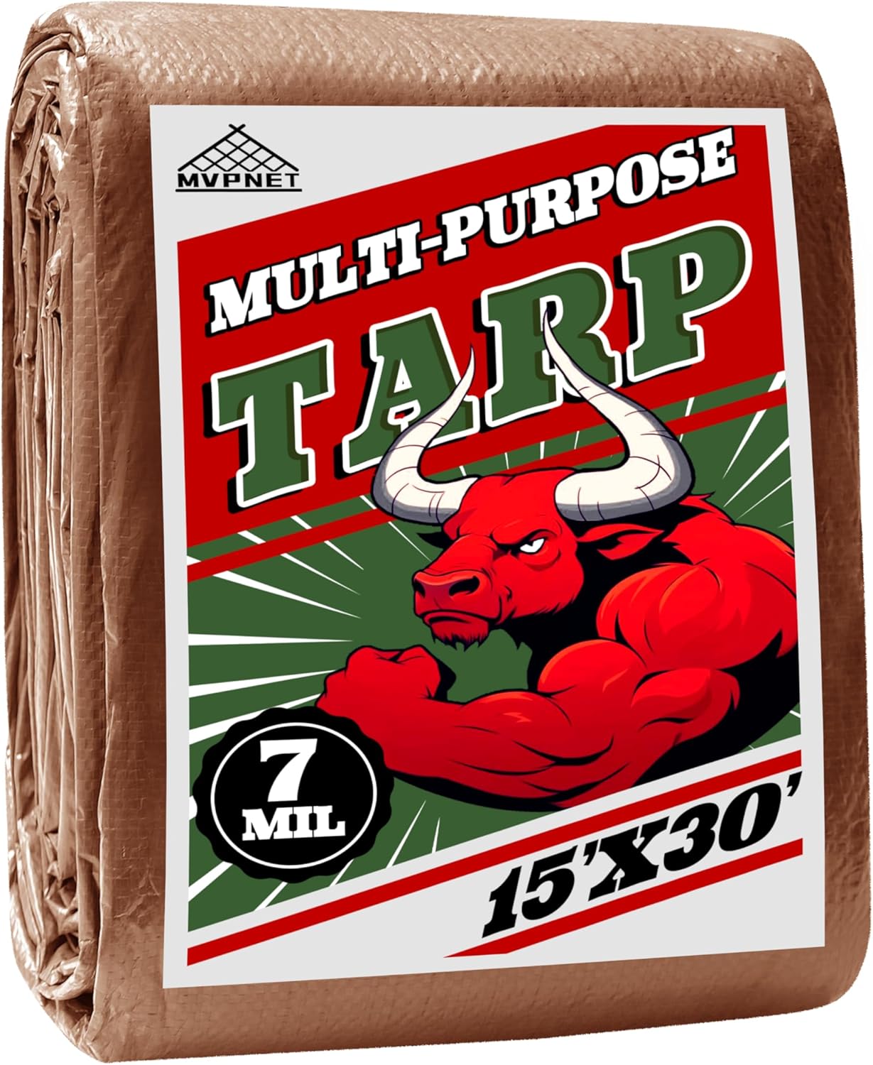 Durable 15x30 ft Waterproof Tarp for Outdoor and Camping Use