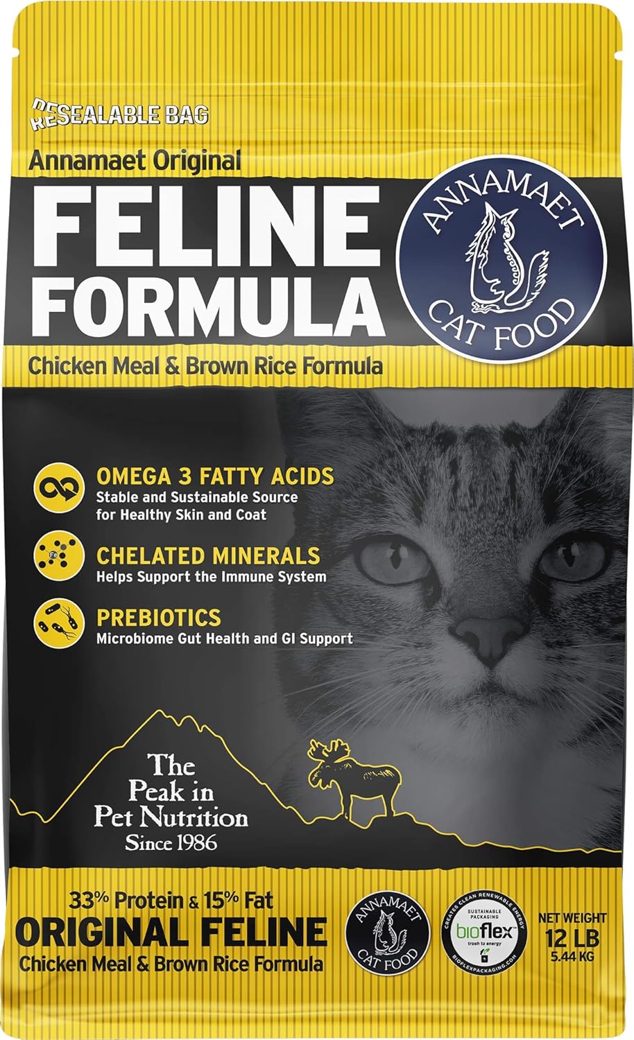 Annamaet Original Feline Formula Dry Cat Food for Healthy Cats