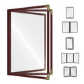 Goodsmart Restaurant Menu Covers 25 Pack Burgundy 6-View Booklet