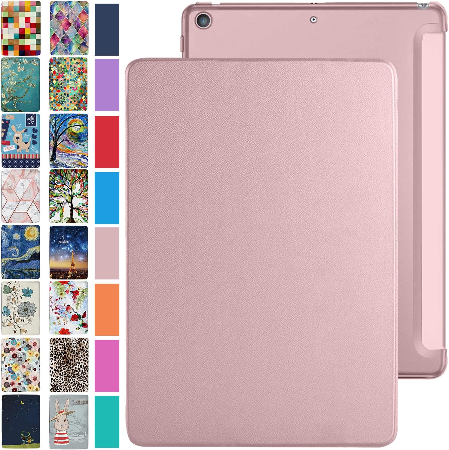 DuraSafe iPad Mini 4 Case - Lightweight PU Leather Cover in Rose Gold
