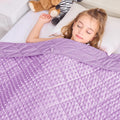 Weighted Blanket 5 Pounds Light Purple - Cozy Sensory Throw for Kids