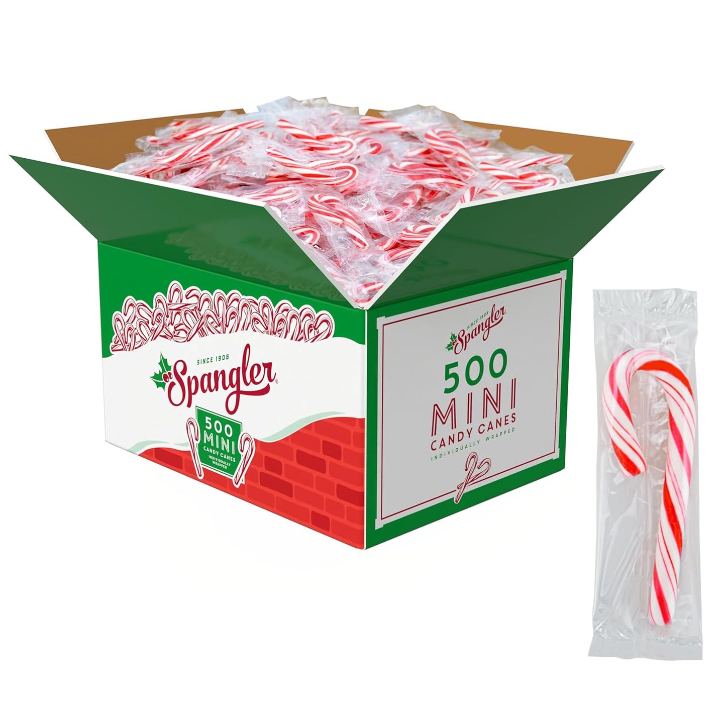 Mini Candy Canes Bulk Pack - Classic Christmas Treats 500 Count