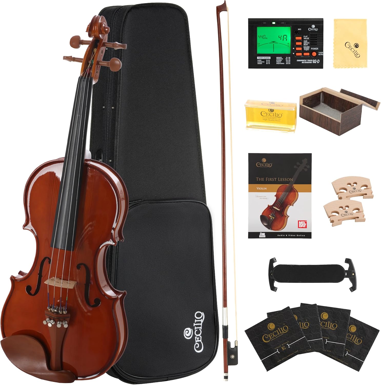 Cecilio 1/2 Size Natural Varnish Violin for Beginners Review