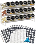 GONGSHI 3 Tier Spice Rack Organizer with 21 Empty Spice Jars