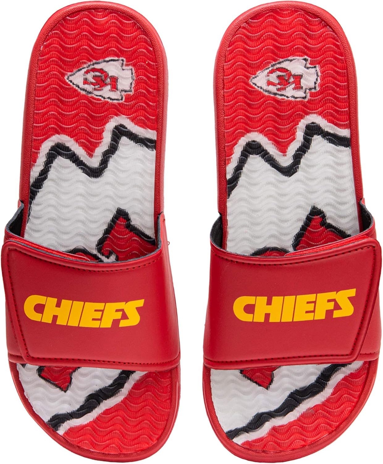 FOCO Men's NFL Team Logo Sport Shower Foam Slide Flip Flop Sandals