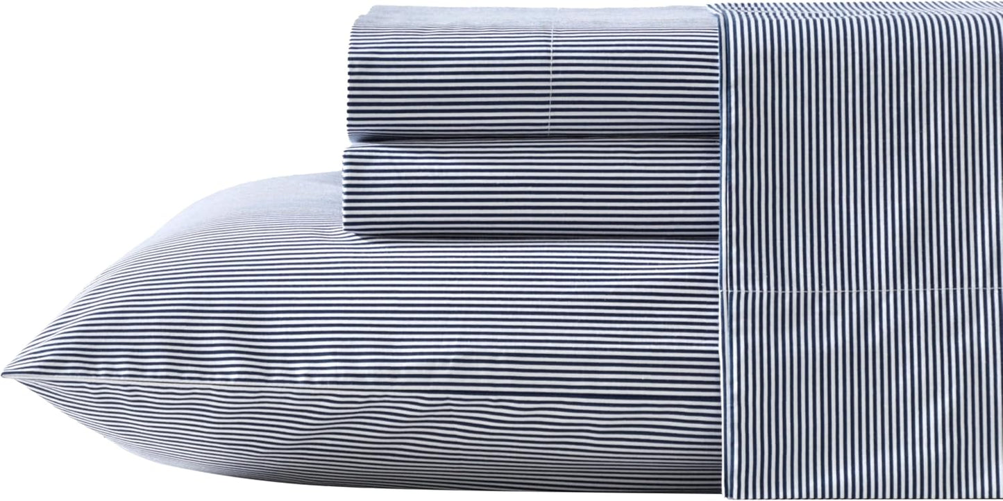 Nautica King Size Sheet Set - Crisp Cooling Cotton Percale