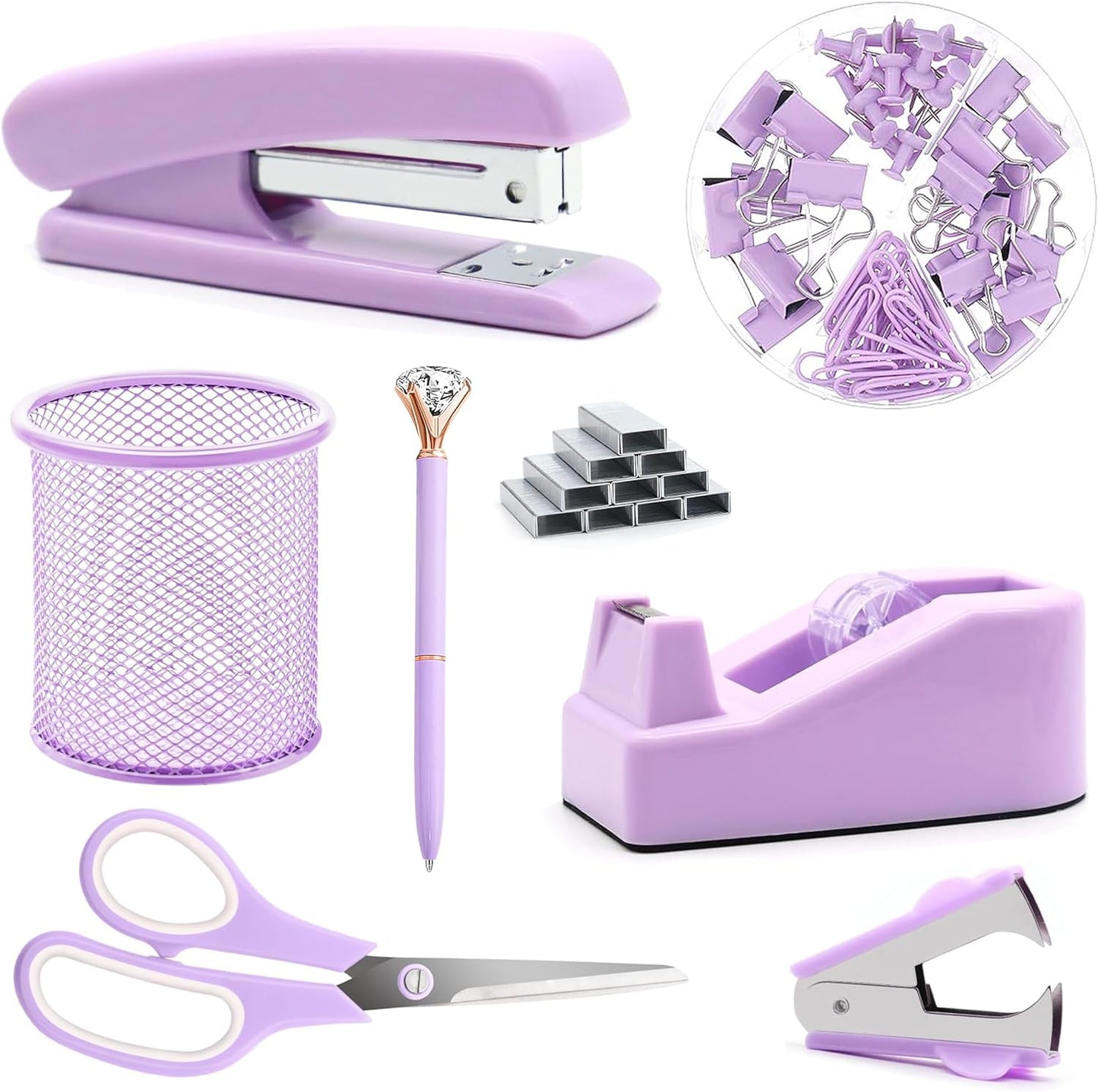 Purple Desk Set: Organize with Style!