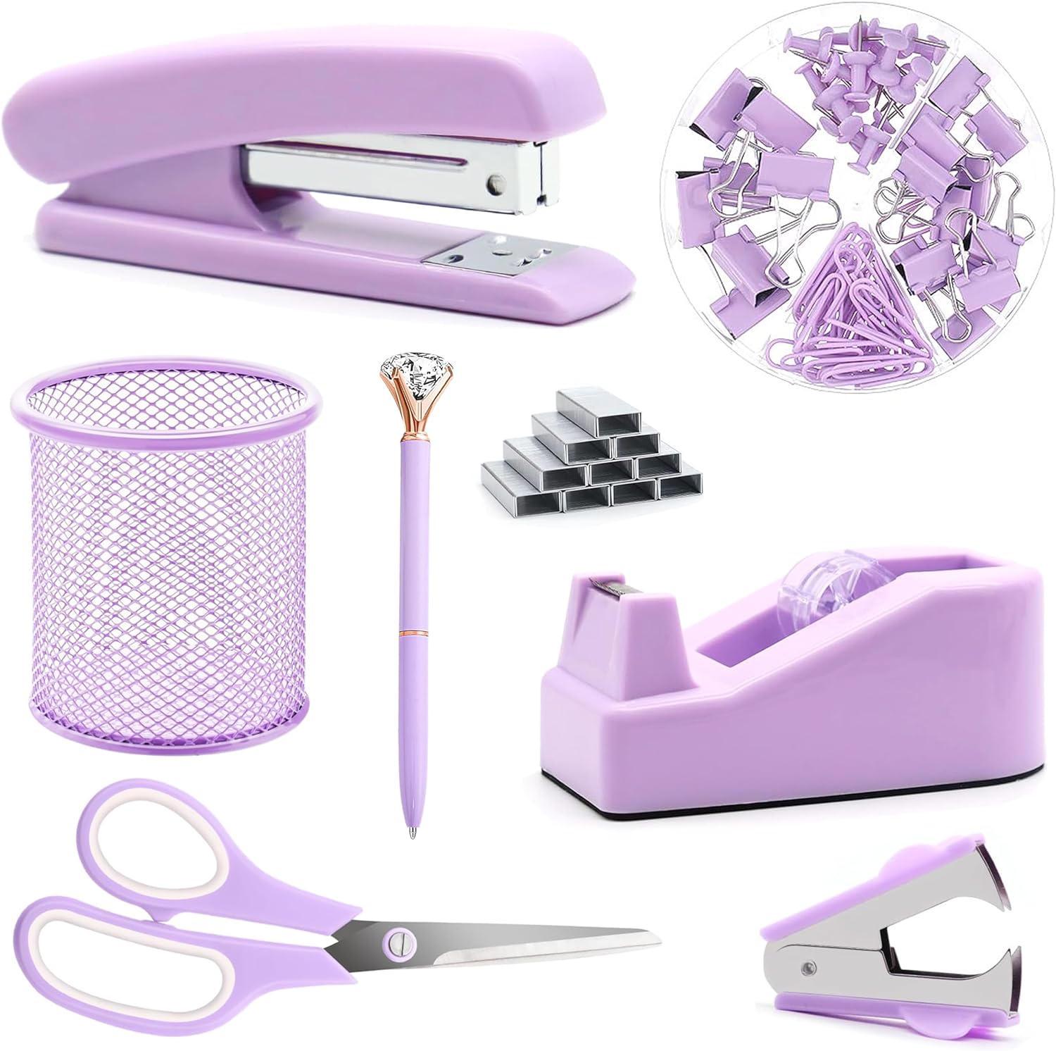 Purple Desk Set: Organize with Style!