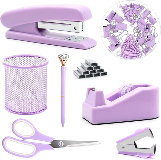 Purple Desk Set: Organize with Style!