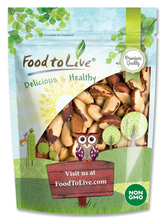 Raw Brazil Nuts - Non-GMO, Unsalted, Keto Friendly Snack