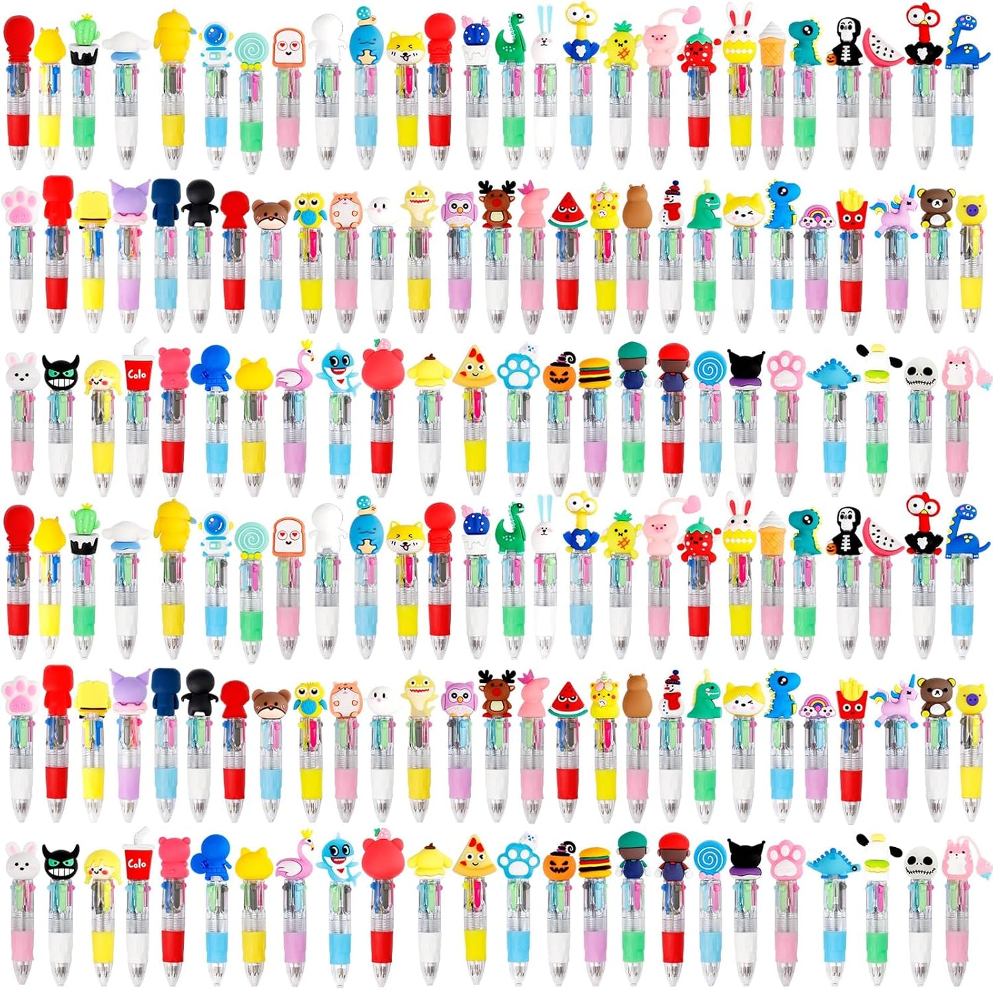 150Pcs Mini Multicolor Pens for Kids - Cute 4-in-1 Ballpoint Set