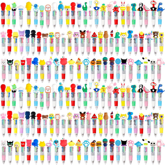 150Pcs Mini Multicolor Pens for Kids - Cute 4-in-1 Ballpoint Set