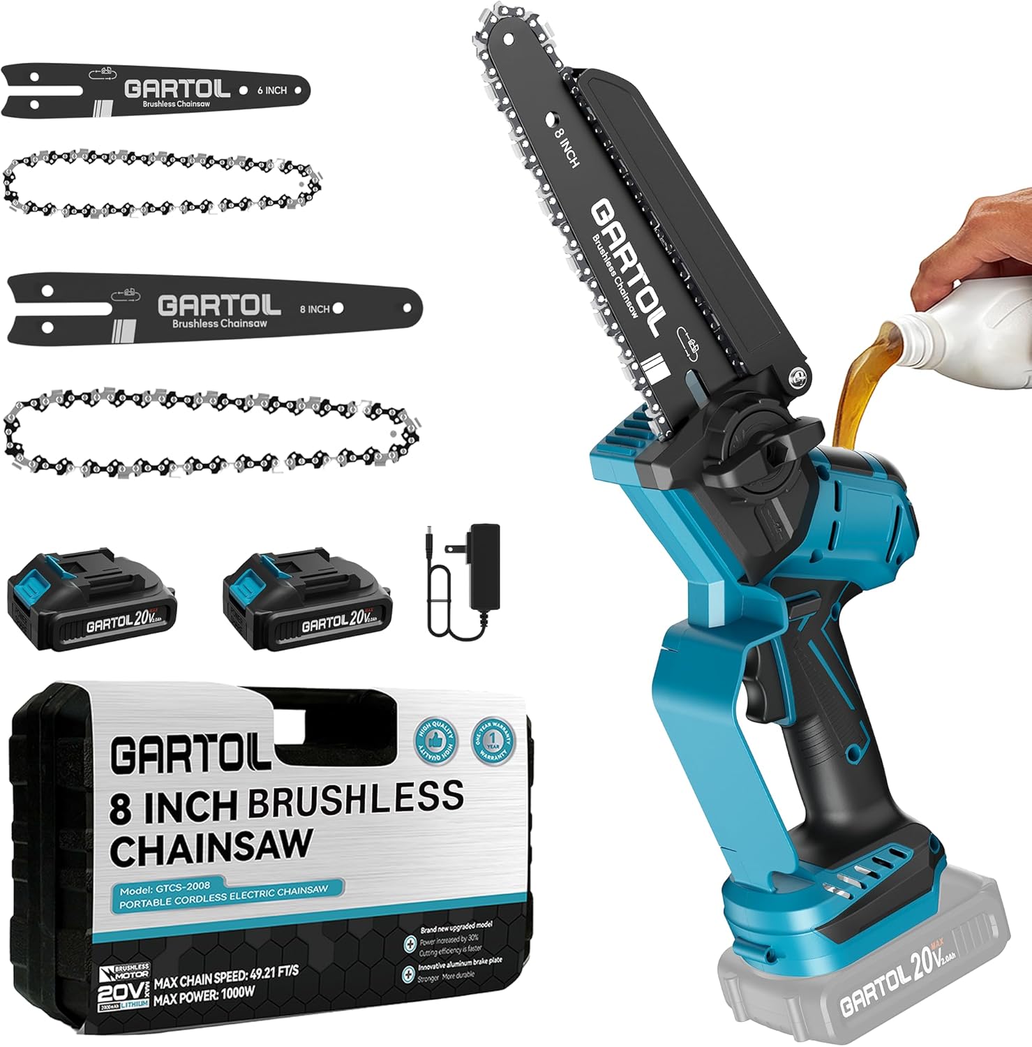 Mini Chainsaw for Tree Trimming & Wood Cutting - Cordless Tool