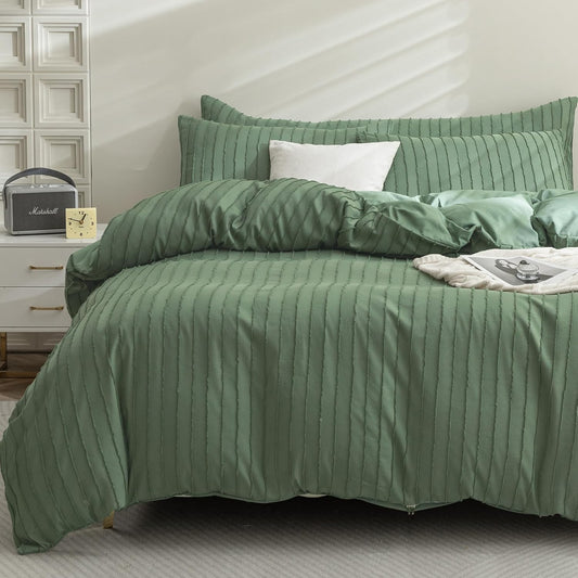 JELLYMONI Boho Striped Duvet Cover Set for Queen Size Beds