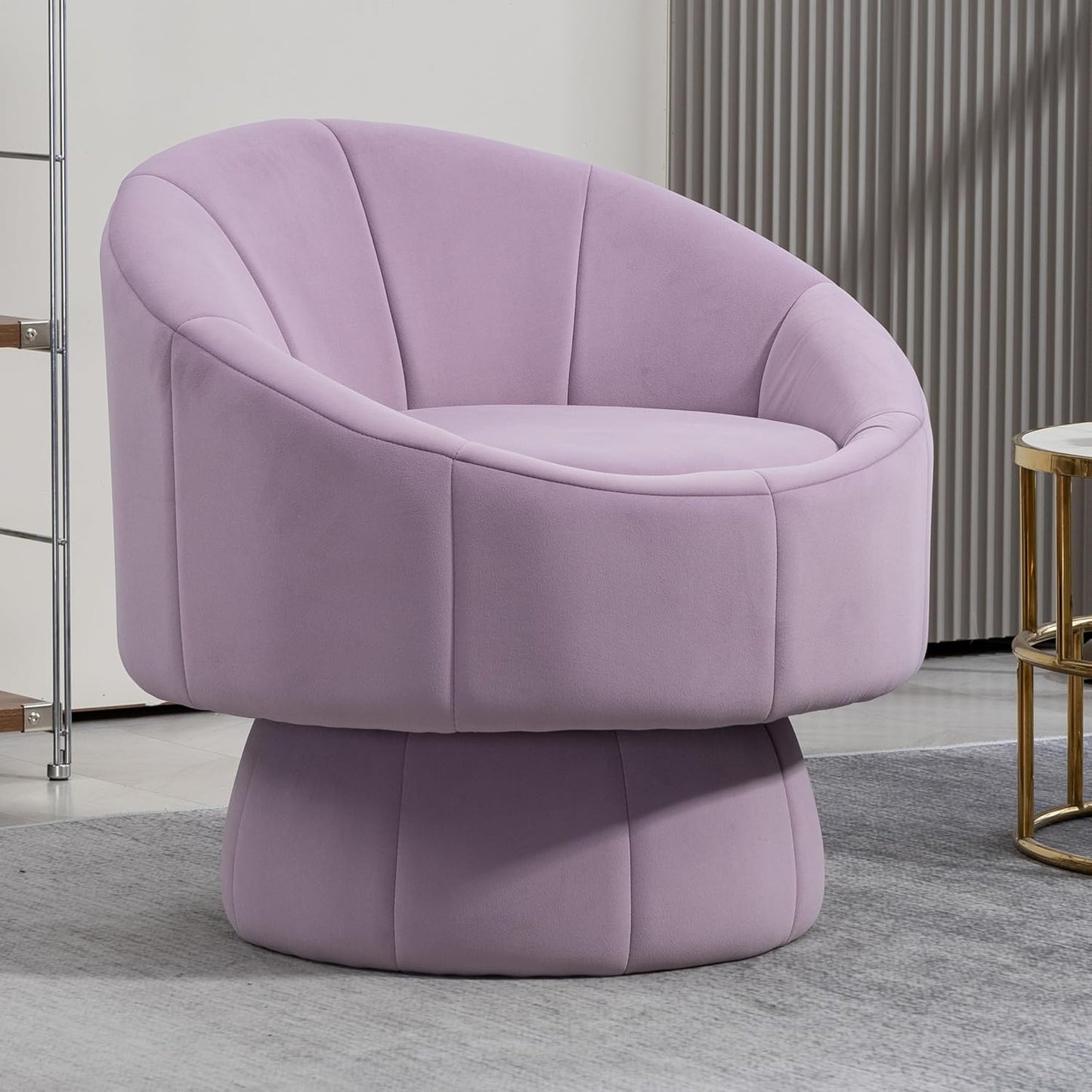 360 Swivel Barrel Accent Chair - Velvet Luxury