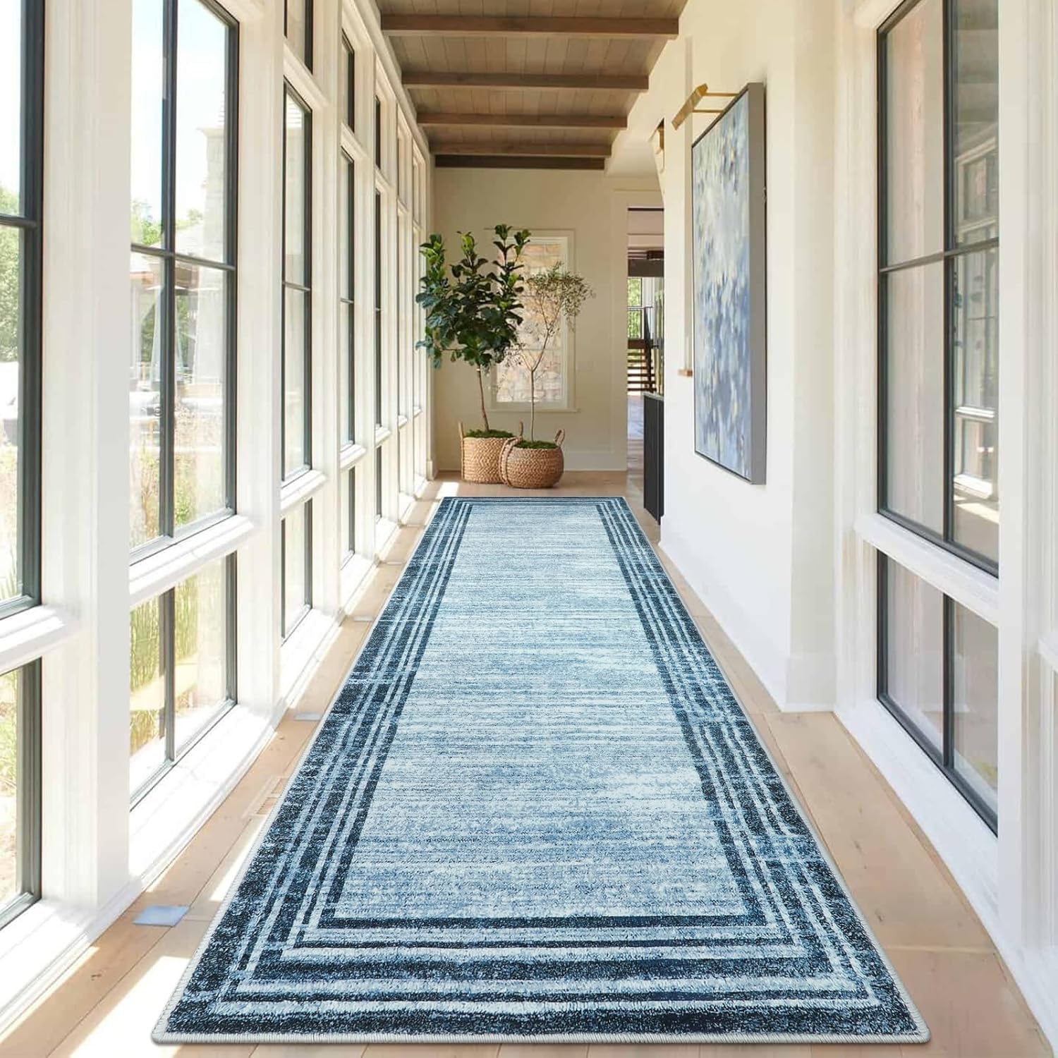 Lahome Modern Abstract Runner Rug for Kitchen and Hallways