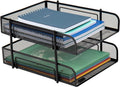 Mind Reader Stackable Paper Tray Desktop Organizer - 2-Tier File