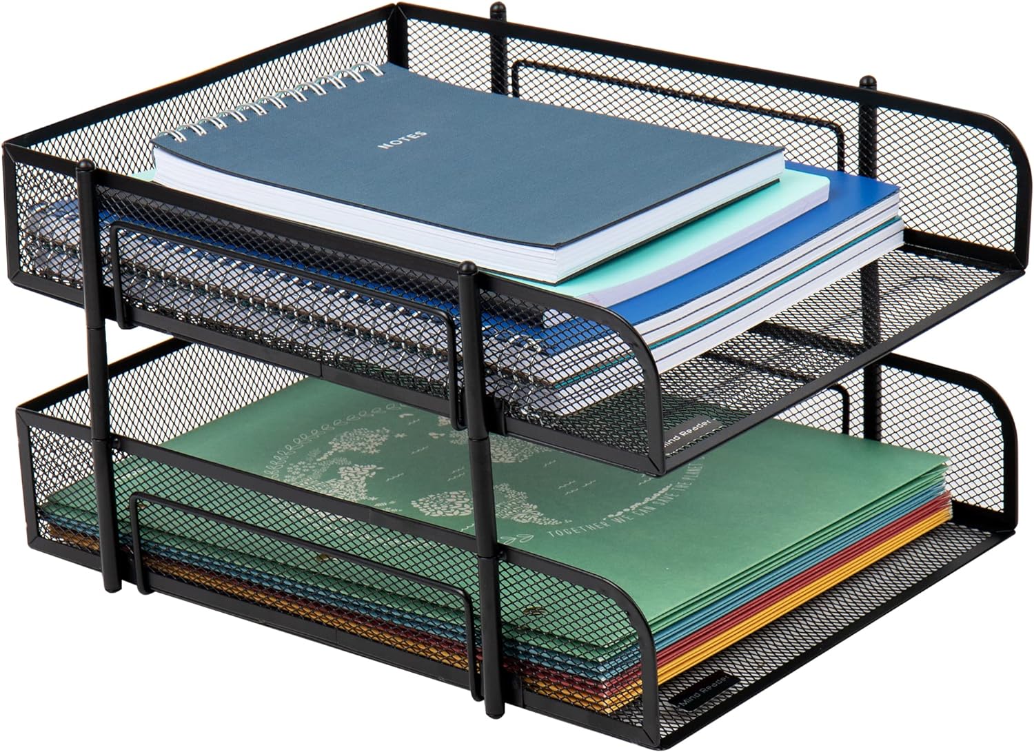 Mind Reader Stackable Paper Tray Set - Organize Efficiently