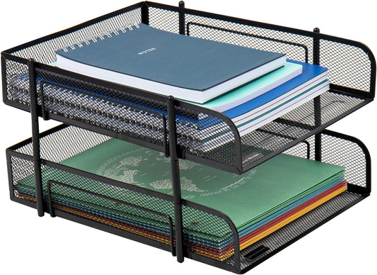 Mind Reader Stackable Paper Tray Set - Organize Efficiently