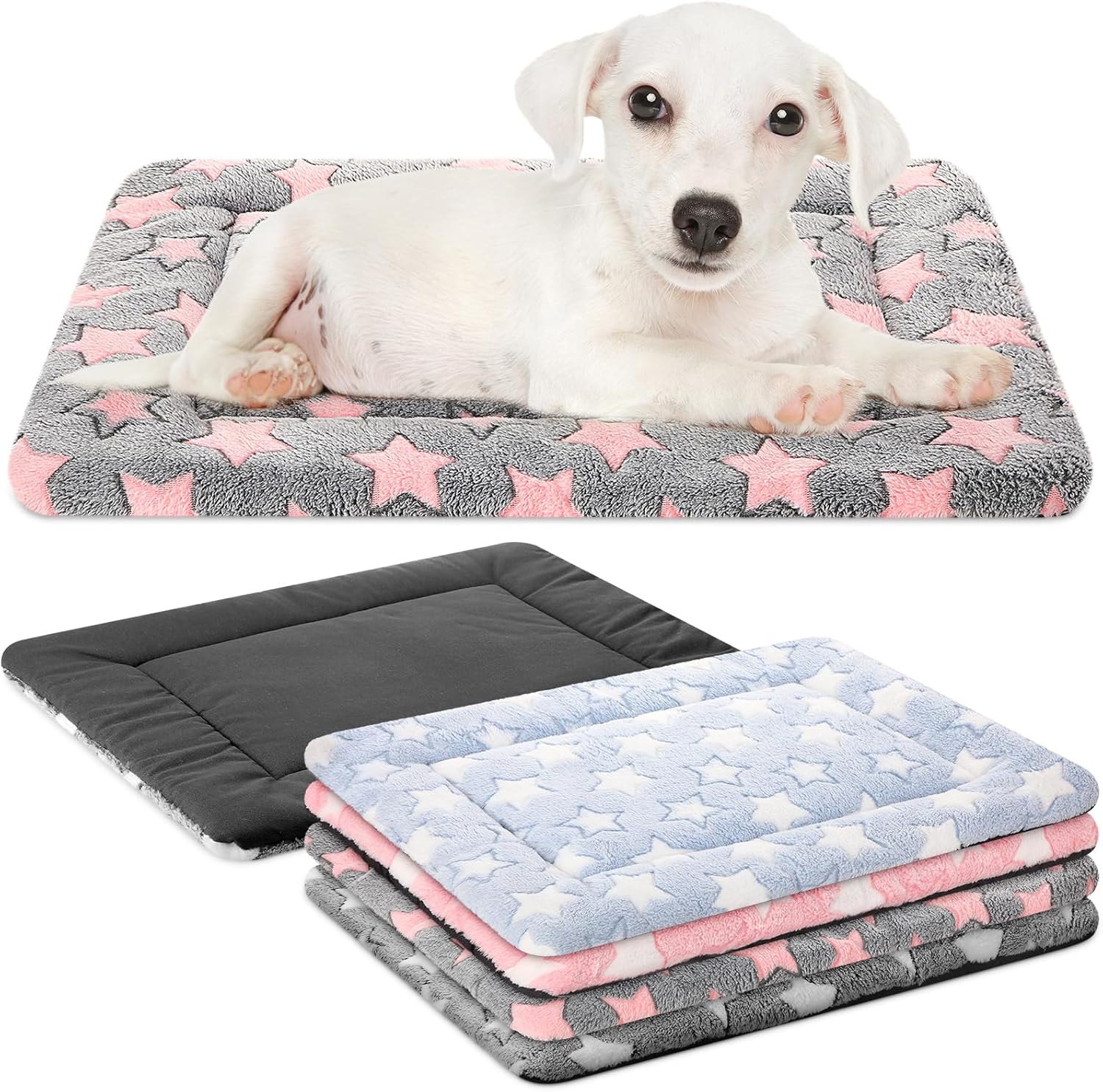 4 Pcs Dog Bed Mat for Small Medium Large Dogs Soft Comfortable