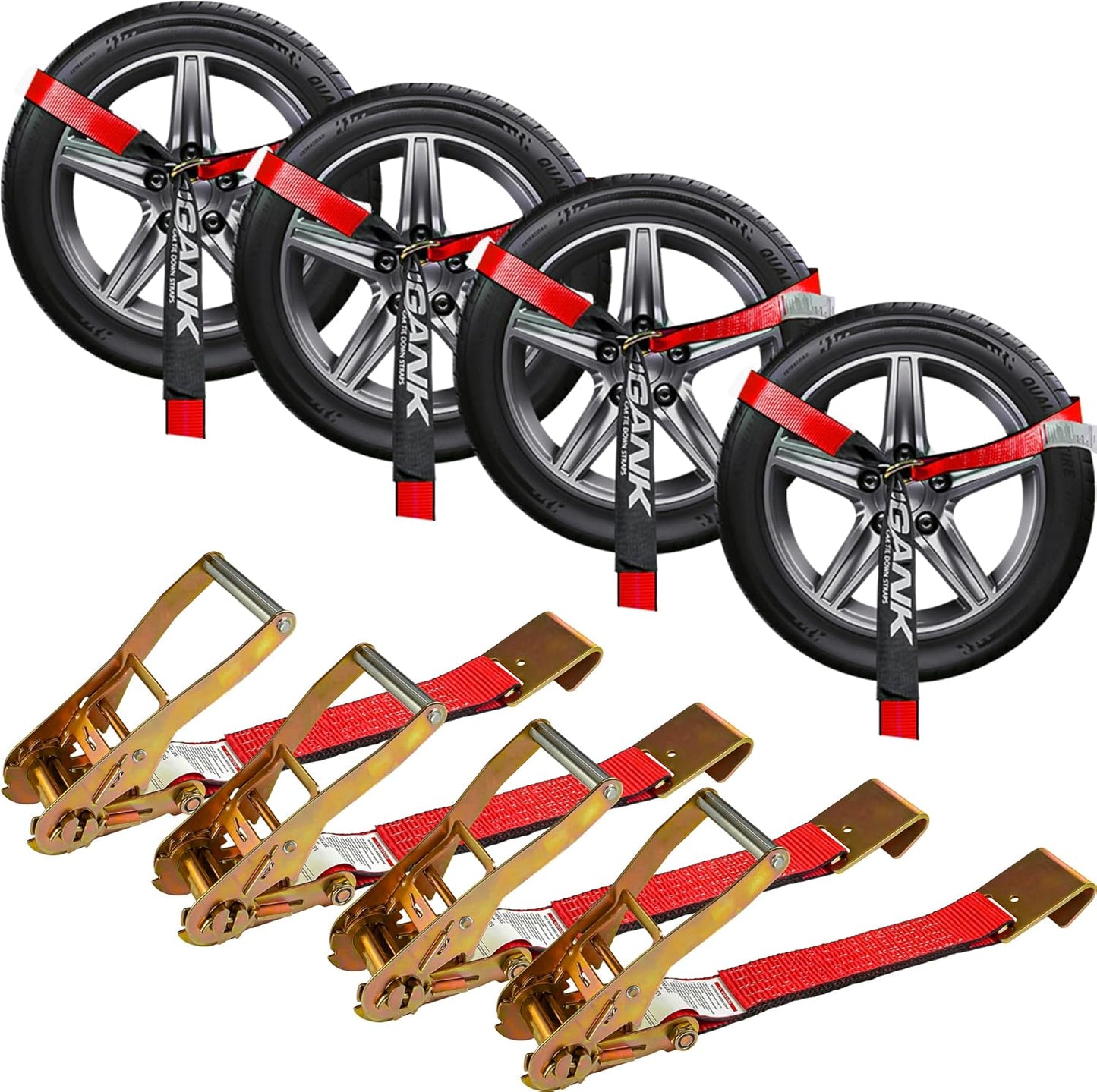 Car Tie Down Straps for Trailers - Secure Your Vehicle Safely