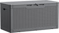 100 Gallon Waterproof Resin Deck Box - Lockable Outdoor Storage
