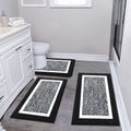 Pauwer Bathroom Rug Set 3-Piece Plush Bath Mats - Soft, Absorbent