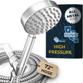 HammerHead Showers Solid Metal LOW FLOW Handheld Shower Head - Brushed