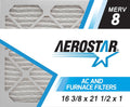 Aerostar 16 3/8x21 1/2x1 MERV 8 Furnace Filter - 6 Pack