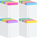 36 Pack Legal Pads Bulk 5x8 in Rainbow Notepad - Organized Notes