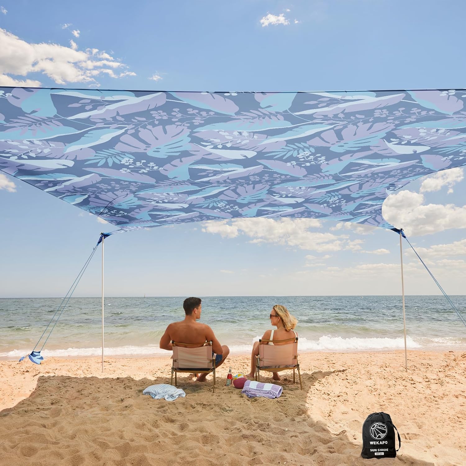 WEKAPO Beach Tent Sun Shelter - Easy Setup Canopy for Outdoors